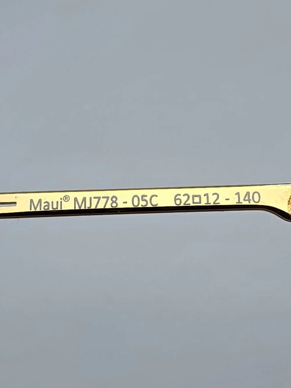 Maui Jim MJ778-05C Kami White Gold Frame Polarized Lens Aviator Sungalsses 62mm